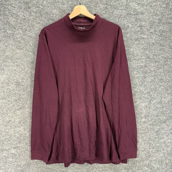 Croft & Barrow Sweater Pullover Men L Large Purple Knit Cotton Long Sleeve - Picture 1 of 7